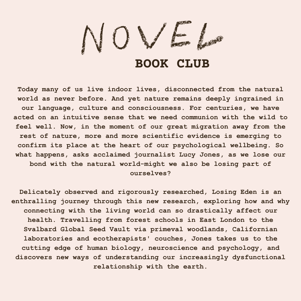 BLOOM BOOK CLUB - 6PM - 7:30PM - Monday 10th February  - Losing Eden by Lucy Jones