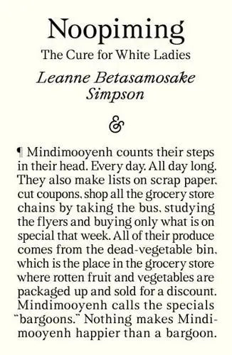 Noopiming The Cure for White Ladies - Leanne Betasamosake Simpson